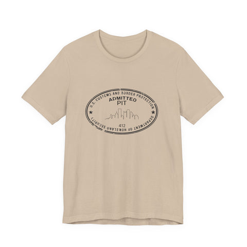 Pittsburgh Border Stamp - Short Sleeve T-Shirt T-Shirt - YinzerShop