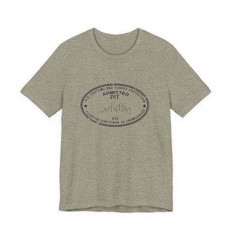Pittsburgh Border Stamp - Short Sleeve T-Shirt T-Shirt - YinzerShop