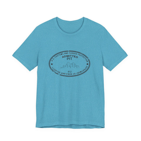 Pittsburgh Border Stamp - Short Sleeve T-Shirt T-Shirt - YinzerShop