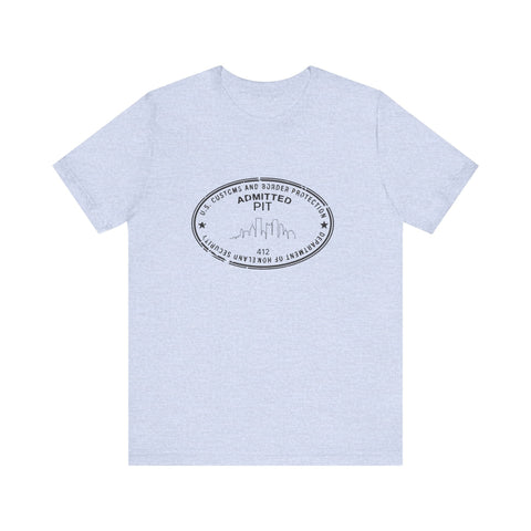 Pittsburgh Border Stamp - Short Sleeve T-Shirt T-Shirt - YinzerShop