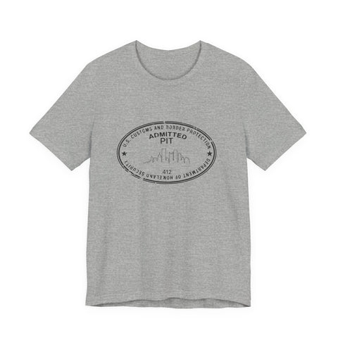 Pittsburgh Border Stamp - Short Sleeve T-Shirt T-Shirt - YinzerShop