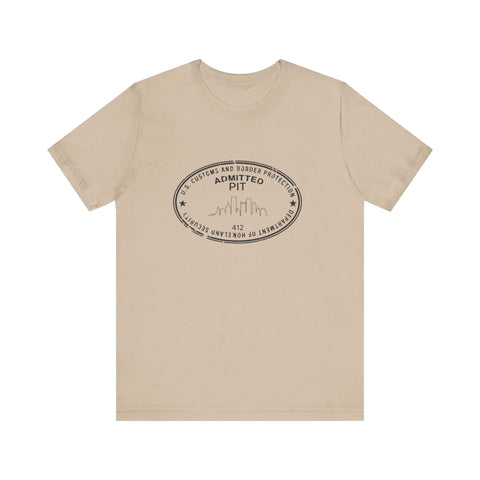Pittsburgh Border Stamp - Short Sleeve T-Shirt T-Shirt - YinzerShop