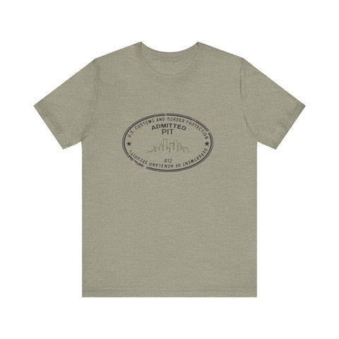 Pittsburgh Border Stamp - Short Sleeve T-Shirt T-Shirt - YinzerShop