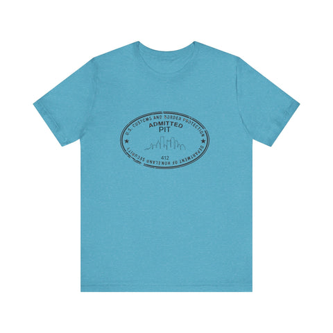 Pittsburgh Border Stamp - Short Sleeve T-Shirt T-Shirt - YinzerShop