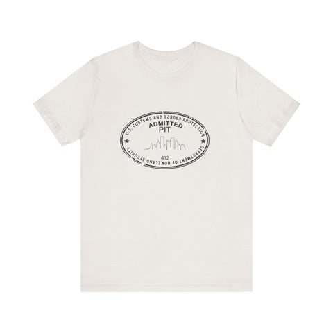 Pittsburgh Border Stamp - Short Sleeve T-Shirt T-Shirt - YinzerShop