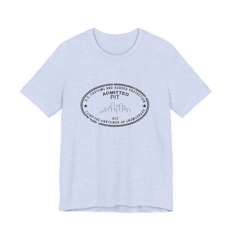 Pittsburgh Border Stamp - Short Sleeve T-Shirt T-Shirt - YinzerShop