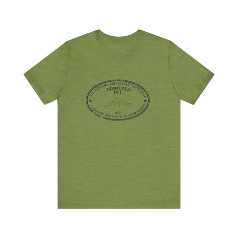 Pittsburgh Border Stamp - Short Sleeve T-Shirt T-Shirt - YinzerShop