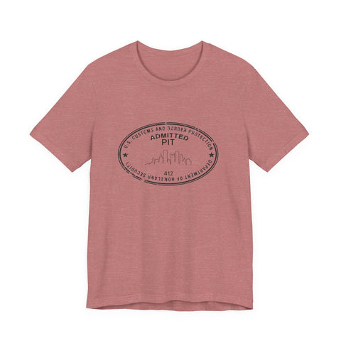 Pittsburgh Border Stamp - Short Sleeve T-Shirt T-Shirt - YinzerShop