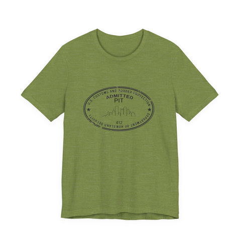 Pittsburgh Border Stamp - Short Sleeve T-Shirt T-Shirt - YinzerShop
