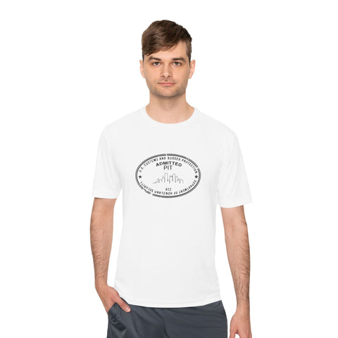 Pittsburgh Border Stamp - Sport-Tek Unisex Moisture Wicking Tee T-Shirt - YinzerShop