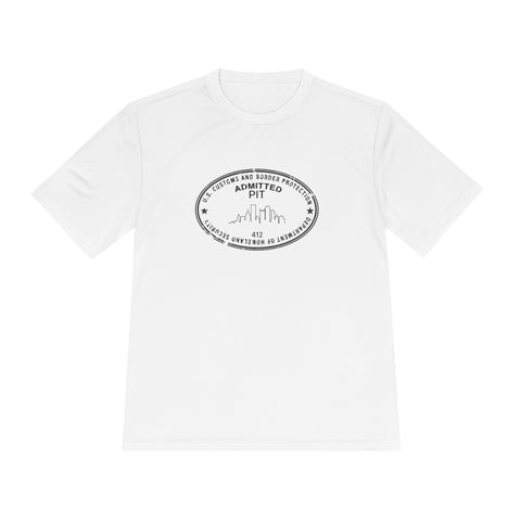 Pittsburgh Border Stamp - Sport-Tek Unisex Moisture Wicking Tee T-Shirt - YinzerShop