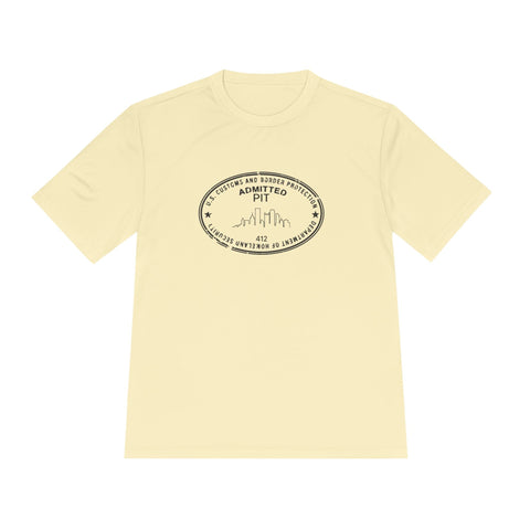 Pittsburgh Border Stamp - Sport-Tek Unisex Moisture Wicking Tee T-Shirt - YinzerShop