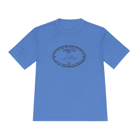 Pittsburgh Border Stamp - Sport-Tek Unisex Moisture Wicking Tee T-Shirt - YinzerShop