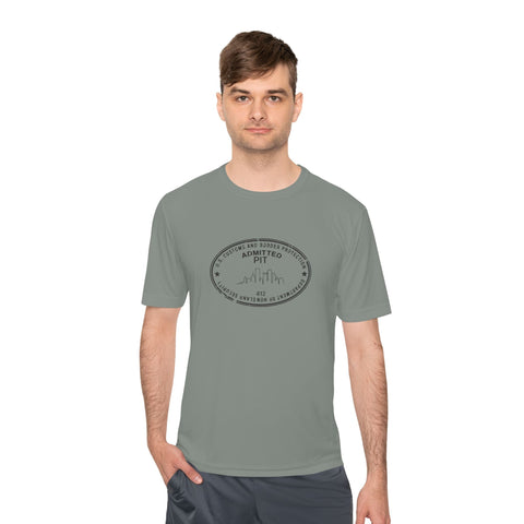 Pittsburgh Border Stamp - Sport-Tek Unisex Moisture Wicking Tee T-Shirt - YinzerShop