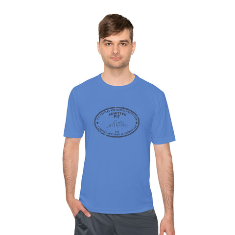 Pittsburgh Border Stamp - Sport-Tek Unisex Moisture Wicking Tee T-Shirt - YinzerShop