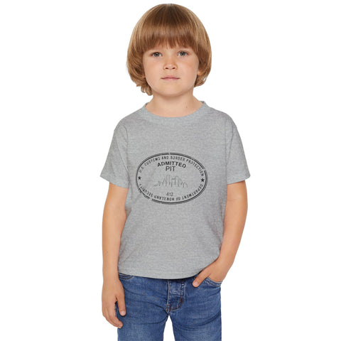 Pittsburgh Border Stamp - Toddler T-Shirt Kids Apparel - YinzerShop