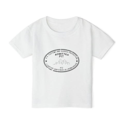 Pittsburgh Border Stamp - Toddler T-Shirt Kids Apparel - YinzerShop