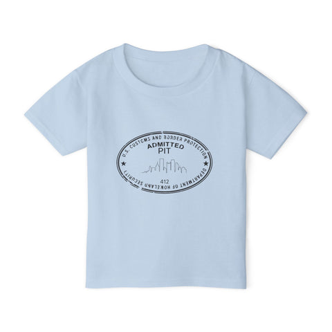 Pittsburgh Border Stamp - Toddler T-Shirt Kids Apparel - YinzerShop