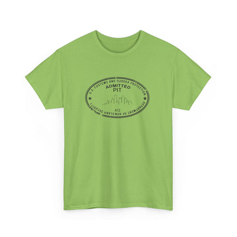 Pittsburgh Border Stamp - Unisex Heavy Cotton Tee T-Shirt - YinzerShop