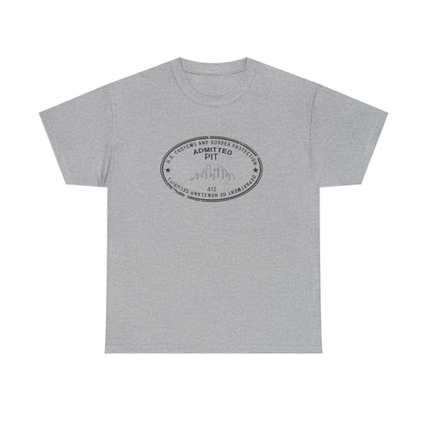 Pittsburgh Border Stamp - Unisex Heavy Cotton Tee T-Shirt - YinzerShop
