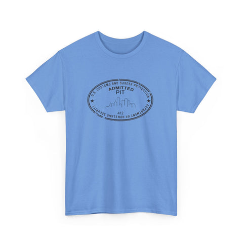 Pittsburgh Border Stamp - Unisex Heavy Cotton Tee T-Shirt - YinzerShop