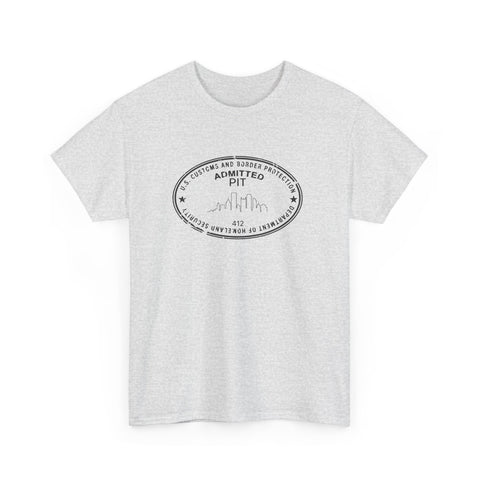 Pittsburgh Border Stamp - Unisex Heavy Cotton Tee T-Shirt - YinzerShop