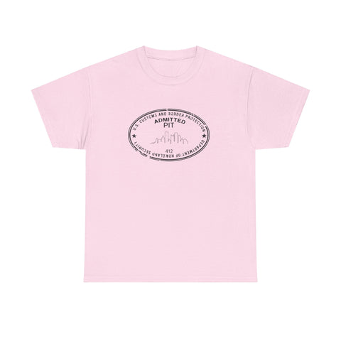 Pittsburgh Border Stamp - Unisex Heavy Cotton Tee T-Shirt - YinzerShop