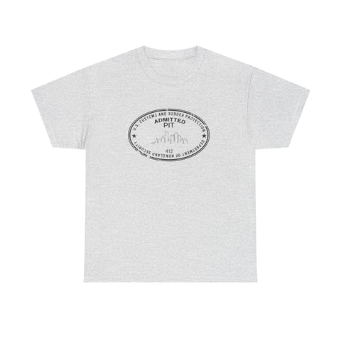 Pittsburgh Border Stamp - Unisex Heavy Cotton Tee T-Shirt - YinzerShop