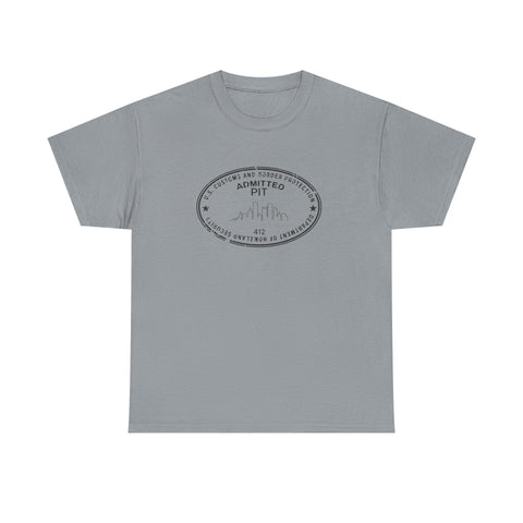 Pittsburgh Border Stamp - Unisex Heavy Cotton Tee T-Shirt - YinzerShop