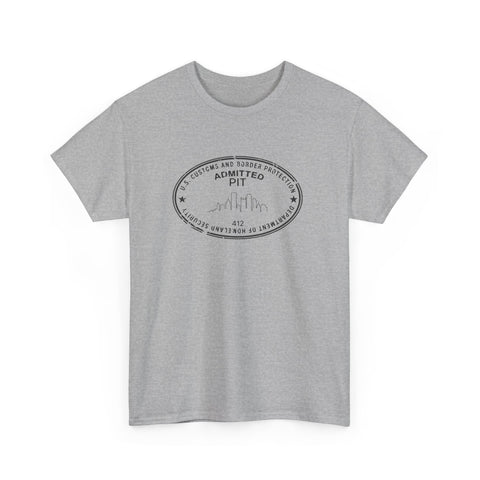 Pittsburgh Border Stamp - Unisex Heavy Cotton Tee T-Shirt - YinzerShop
