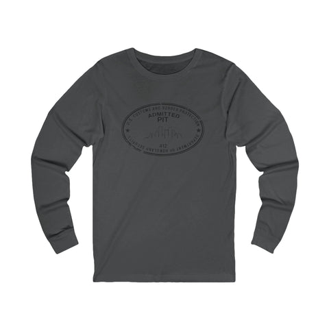 Pittsburgh Border Stamp - Unisex Long Sleeve Tee Long Sleeve Shirt - YinzerShop