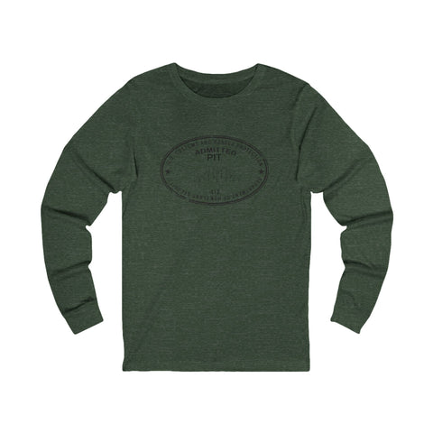 Pittsburgh Border Stamp - Unisex Long Sleeve Tee Long Sleeve Shirt - YinzerShop