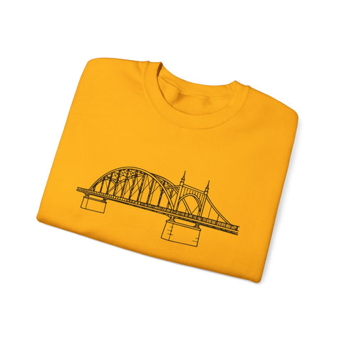 Pittsburgh Bridge Doodle - Heavy Blend™ Crewneck Sweatshirt Sweatshirt - YinzerShop