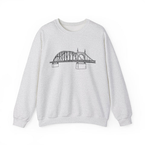 Pittsburgh Bridge Doodle - Heavy Blend™ Crewneck Sweatshirt Sweatshirt - YinzerShop