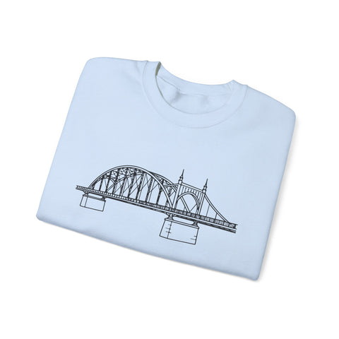 Pittsburgh Bridge Doodle - Heavy Blend™ Crewneck Sweatshirt Sweatshirt - YinzerShop