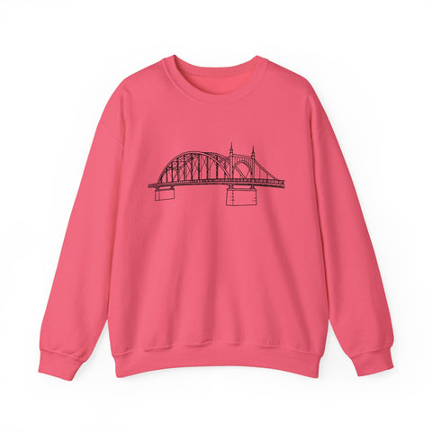 Pittsburgh Bridge Doodle - Heavy Blend™ Crewneck Sweatshirt Sweatshirt - YinzerShop