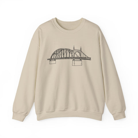 Pittsburgh Bridge Doodle - Heavy Blend™ Crewneck Sweatshirt Sweatshirt - YinzerShop
