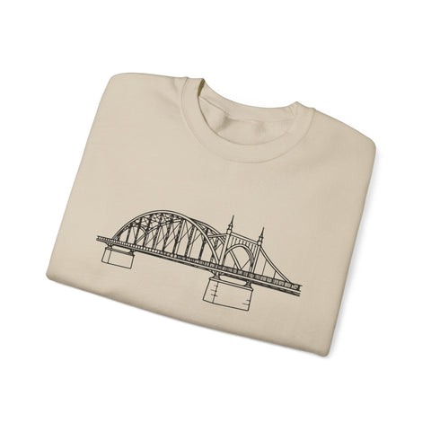 Pittsburgh Bridge Doodle - Heavy Blend™ Crewneck Sweatshirt Sweatshirt - YinzerShop
