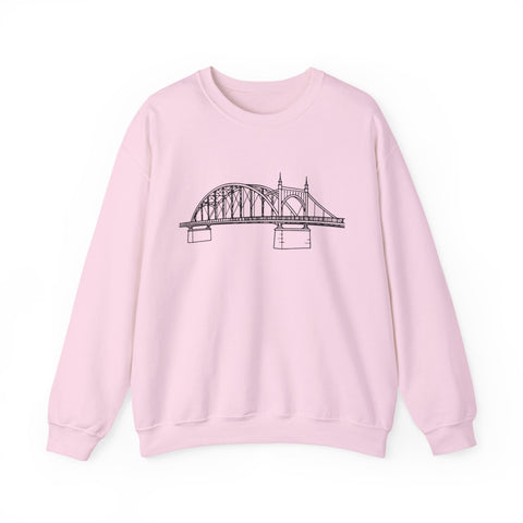 Pittsburgh Bridge Doodle - Heavy Blend™ Crewneck Sweatshirt Sweatshirt - YinzerShop