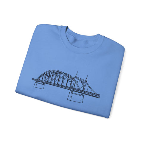 Pittsburgh Bridge Doodle - Heavy Blend™ Crewneck Sweatshirt Sweatshirt - YinzerShop