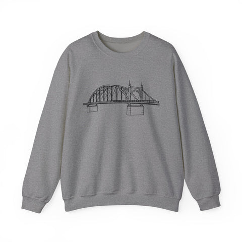 Pittsburgh Bridge Doodle - Heavy Blend™ Crewneck Sweatshirt Sweatshirt - YinzerShop