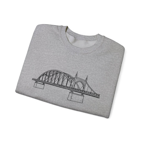Pittsburgh Bridge Doodle - Heavy Blend™ Crewneck Sweatshirt Sweatshirt - YinzerShop