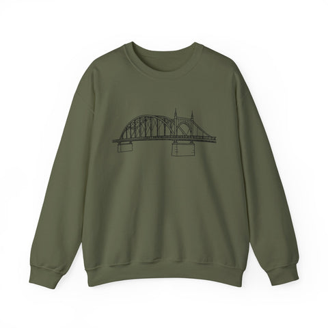 Pittsburgh Bridge Doodle - Heavy Blend™ Crewneck Sweatshirt Sweatshirt - YinzerShop