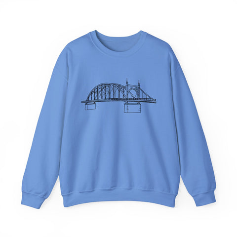 Pittsburgh Bridge Doodle - Heavy Blend™ Crewneck Sweatshirt Sweatshirt - YinzerShop