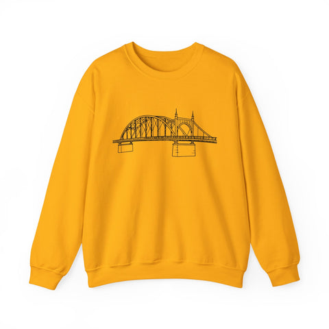 Pittsburgh Bridge Doodle - Heavy Blend™ Crewneck Sweatshirt Sweatshirt - YinzerShop