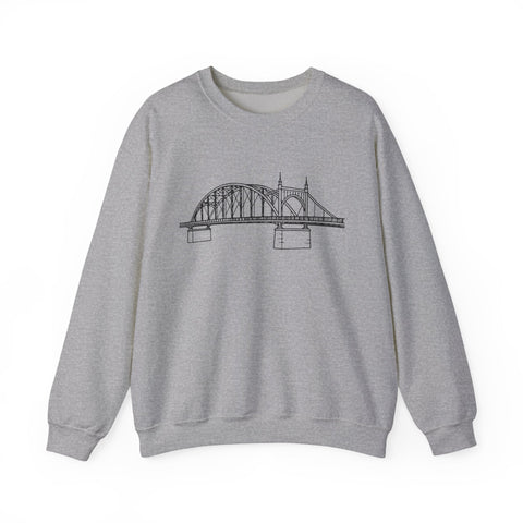 Pittsburgh Bridge Doodle - Heavy Blend™ Crewneck Sweatshirt Sweatshirt - YinzerShop