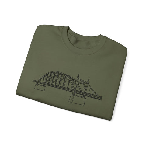 Pittsburgh Bridge Doodle - Heavy Blend™ Crewneck Sweatshirt Sweatshirt - YinzerShop