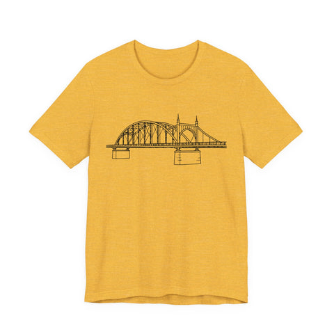 Pittsburgh Bridge Doodle - Unisex Jersey Short Sleeve Tee T-Shirt - YinzerShop