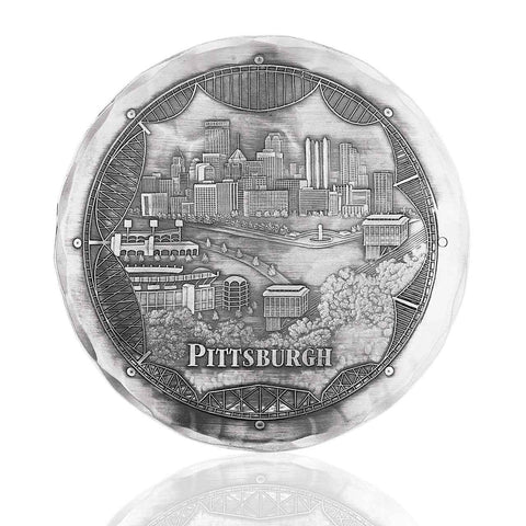 Pittsburgh Bridges Coaster – Decorative Drink Coaster with Steel City Souvenir Design - YinzerShop