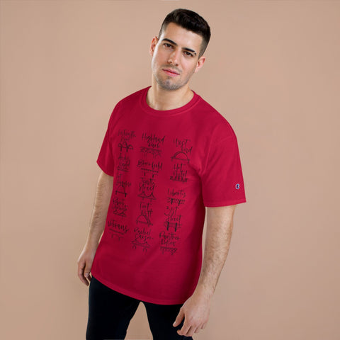 Pittsburgh Bridges Doodle - Champion T-Shirt T-Shirt - YinzerShop